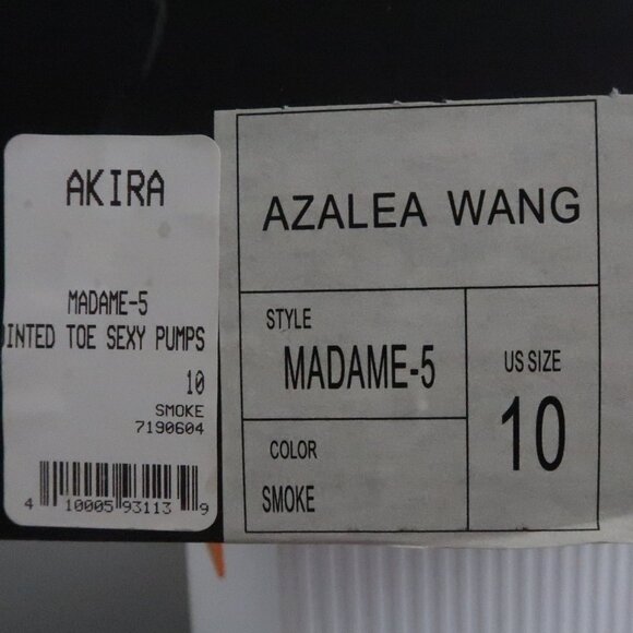 AZALEA WANG AKIRA MADAM-5 CLEAR WITH BLACK POINTED TOE SEXY PUMPS SIZE 10 - Picture 2 of 6